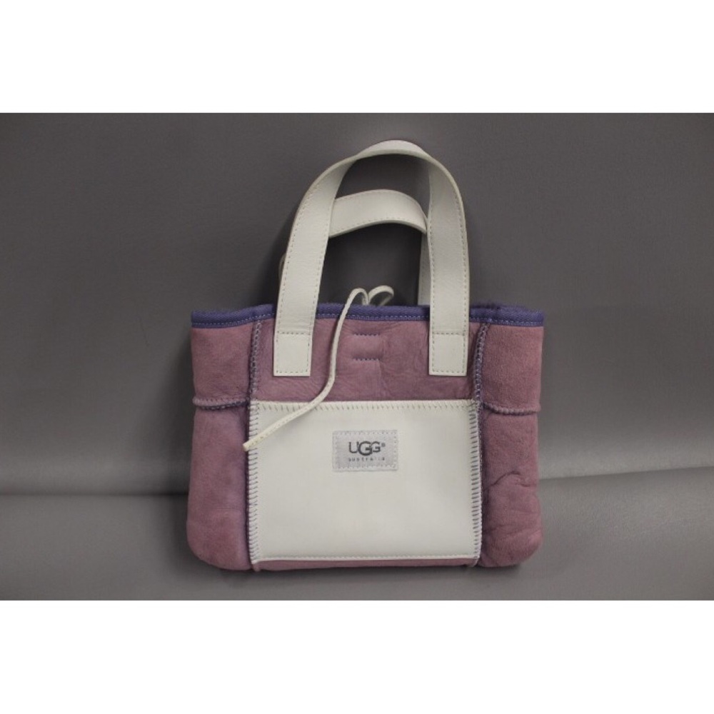 Small Lavender and White Leather UGG Handbag
